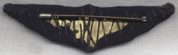 Beautiful WWI US Air Service PIlot Pin-Back Bullion Wing