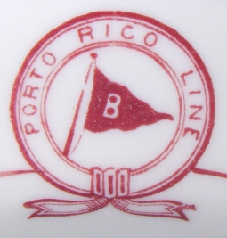 Vintage 1921 Porto Rico Steamship Line Soup Bowl by Buffalo China
