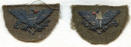 Pair 1920s-WWII US Army Bullion Colonel Eagles Insignia