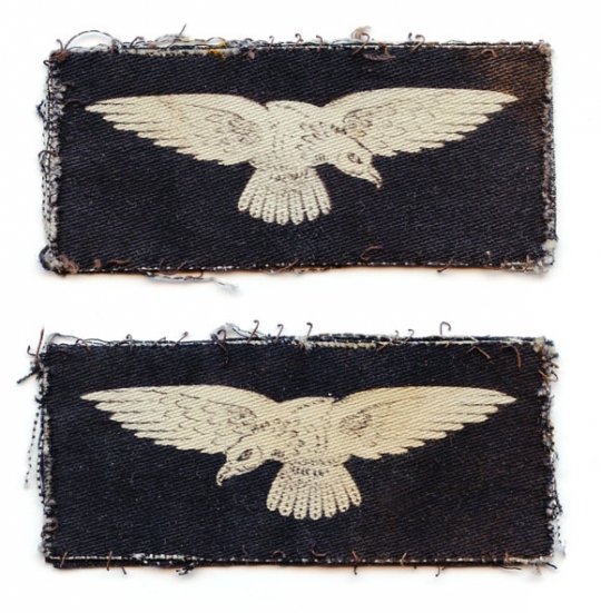 Nice Pair of WWII Royal Air Force (RAF) Printed Shoulder Eagles
