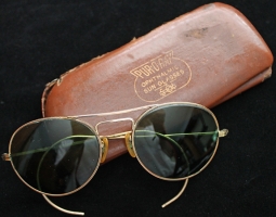 Early 1930's Pur-O-Ray Ophthalmic Sunglasses in Original Hard Case
