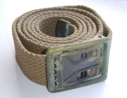 Scarce 1930s US Army Webbed Trouser Belt  Marked "LQMD" & Dated 1935