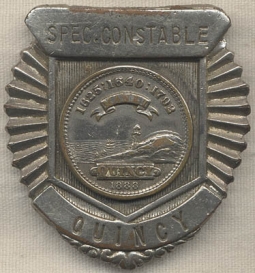 1930s Quincy, Massachusetts Special Constable Badge