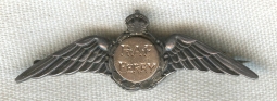 Rare Jeweler-Modified WWII RAF Ferry Command Cap Wing in Silver & 10K Gold