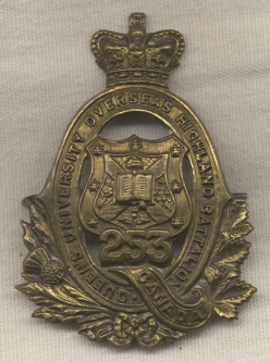 Rare 253rd Canadian Overseas Battalion Cap Badge