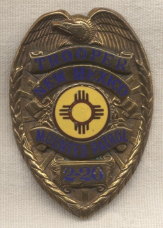 Rare 1940s New Mexico Mounted Patrol Trooper Badge (Troop 2, Albuquerque)