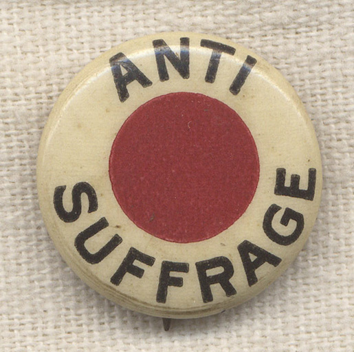 Rare Vintage 1910's - 20's Anti-Suffrage Celluloid Pin