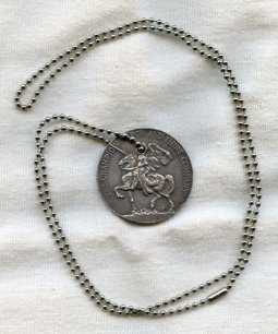 Rare Coin Silver Champion Paper WWII Service Medal / Good Luck Charm