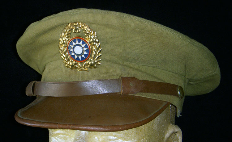 WWII China air force officer dress uniform visor hat 