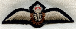 Beautiful UK-Made Early WWII RCAF Pilot Wing Padded for Service Dress