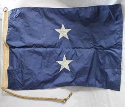 Beautiful Late 50's, Early 60's USN Rear Admiral Flag for a R.A. Eligible for Command at Sea. Size 7