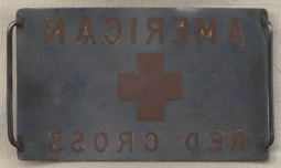 Early WWI American Red Cross Hat Badge