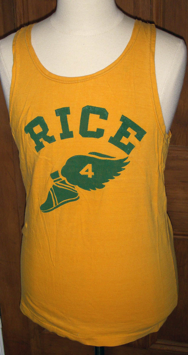 Scarce Early 1960s Vintage Rice University Track Team Shirt Flying