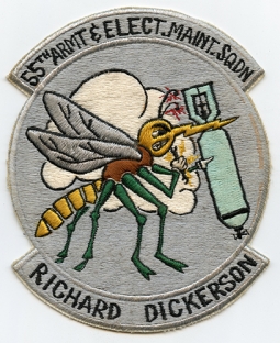 Great Early 50's USAF 55th AEMS Large Japanese Made Jacket Patch