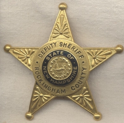 Beautiful Rockingham County, New Hampshire Deputy Sheriff 5-Point Star Badge