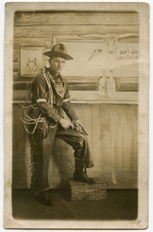 Great Ca 1900 Cowboy Real Photo Post Card (RPPC)