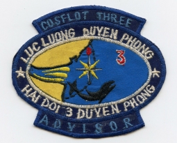 Rare Mid - 1960s RVN Coastal Flotilla 3 USN Advisor Pocket Patch Made In - Country