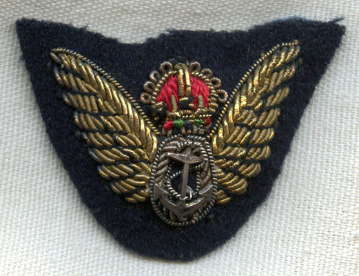 Scarce Miniature WWII Royal Canadian Navy Volunteer Reserve (RCNVR) Observer Wing