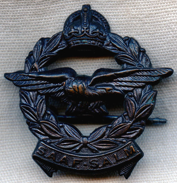 Minty WWII South African Air Force (SAAF) Enlisted Man Cap Badge ...