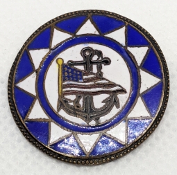 Ext. Rare Ca 1944 - 45 SACO Sino-American Cooperative Organization Enameled Hat Badge OSS.