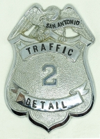 Rare 1930's San Antonio Texas Police Traffic Detail Badge #2.