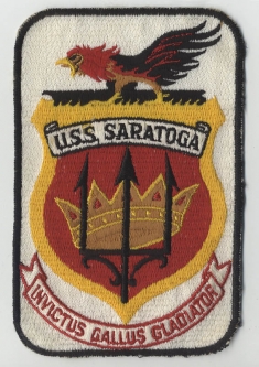Large 1960s USS Saratoga CV 60 Jacket Patch