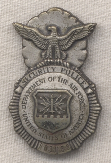 Scarce 1960s-1970s USAF Security Police Beret Badge