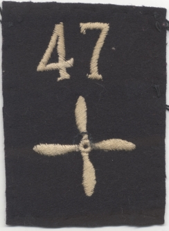 Scarce WWI USAS 47th Aero Squadron Enlisted Man Shoulder Patch