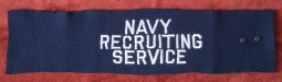 Scarce WWII US Navy Recruiting Service Arm Band