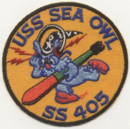 Disney-Designed US Navy USS Sea Owl SS-405 Submarine Patch