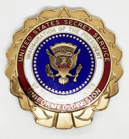 Beautiful 1993 US Secret Service Uniformed Division Presidential Inauguration Badge for Bill Clinton