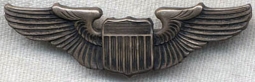 WWII USAAF Pilot's Shirt Size Wing in Bell Pattern in Sterling <p> NO LONGER AVAILABLE