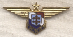 Rare "Shirt" Size Free French Air Force (FAFL) Pilot Wing/Branch of Service Badge