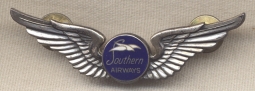 Sterling Silver 1960s Southern Airways Wing by O.C. Tanner