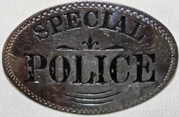 1900's - 1910's "Stock" Police Oval Badge