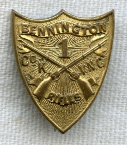 Spanish-American War Company "K" Vermont National Guard 1st Rifles Insignia