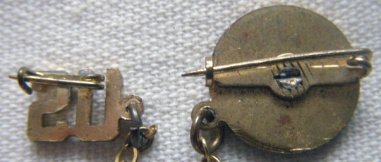 Early WWII US Air Corps (USAC) Chained Sweetheart Pin
