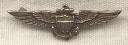 Sterling and Gold WWII US Navy Overseas Cap Wing