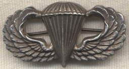 Sterling Silver WWII US Army Paratrooper Badge by Meyer