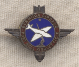 Sterling WWII Bermuda USAAF Air Base Lapel Pin by Dieges & Clust