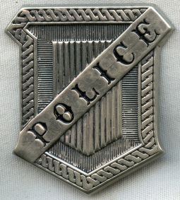 Great Old 1900's "Stock" Police Radiator Badge