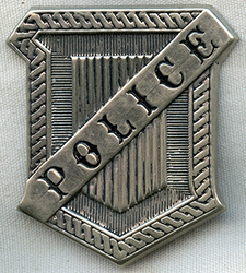 Great Old 1900's "Stock" Police Radiator Badge