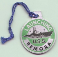 WWII Submarine Launch Tag for the USS Remora SS-487 in Nice Condition