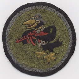 Early WWII North African-Made Jacket Patch for US AAF 60th Fighter Sq, 33rd F G, 12th AF