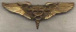 RARE WW II Theater-Made AAF Flight Surgeon Wing