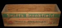 1930s Swift's Brookfield White American Cheese Wooden Box