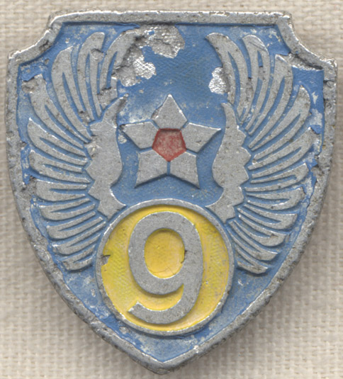 Circa 1945 Theatre-Made US 9th Air Force DI Pin
