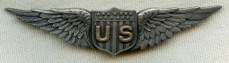 Extremely Rare & Beautiful WWI US Air Service Pilot Wing by Tiffany & Co.