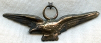Extremely Scarce WWII Turkish Pilot Wing in Gold-Plated Brass Two-Piece Construction