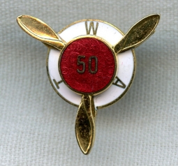 Trans World Airlines (TWA) 50th Anniversary Lapel Pin